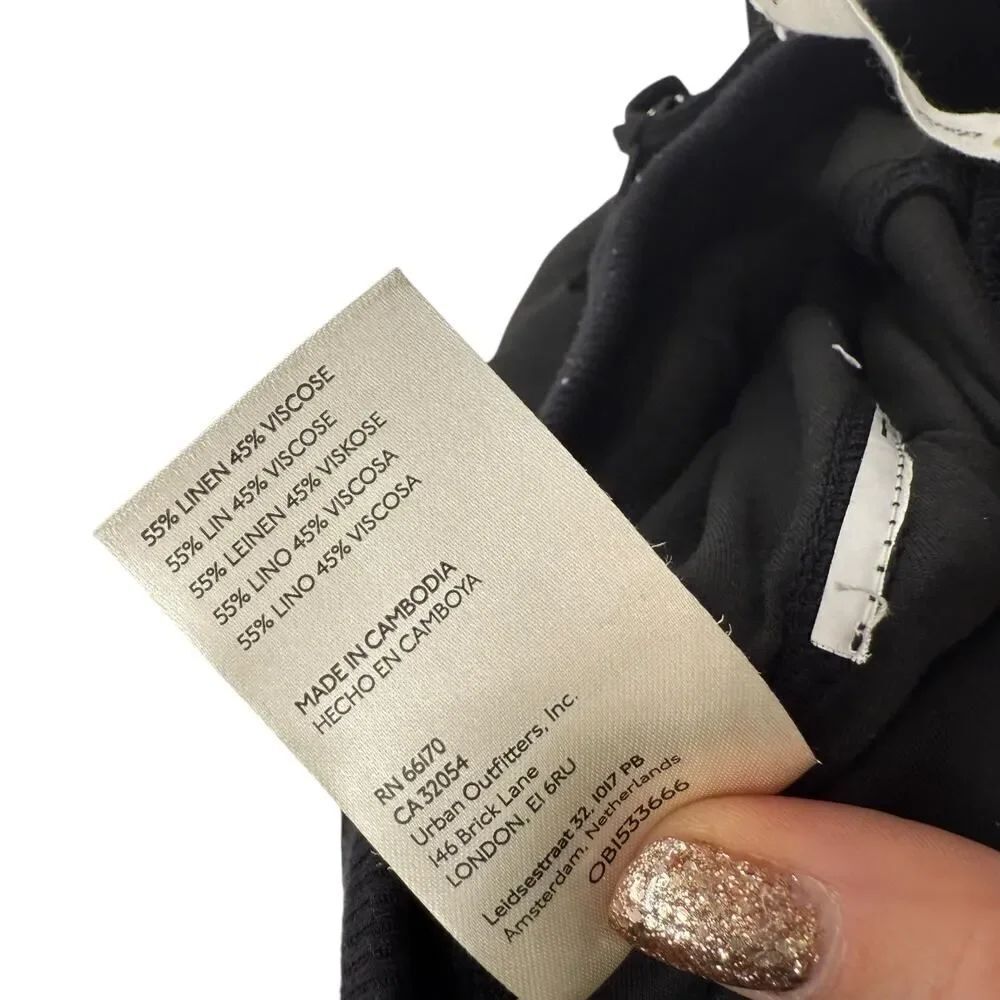 Daily Practice Anthropologie Pants Black Size S Linen Blend Active Athleisure - Picture 3 of 5